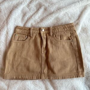 Princess Polly tan micro mini skirt